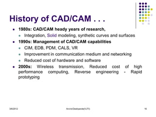 Introduction to cad cam | PDF