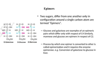 Epimerization Examples Introduction to carbohydrates and its us | PPTX
