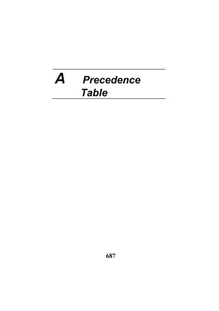 A Precedence
Table
687
 