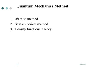 Introduction to Computational chemistry- | PPT