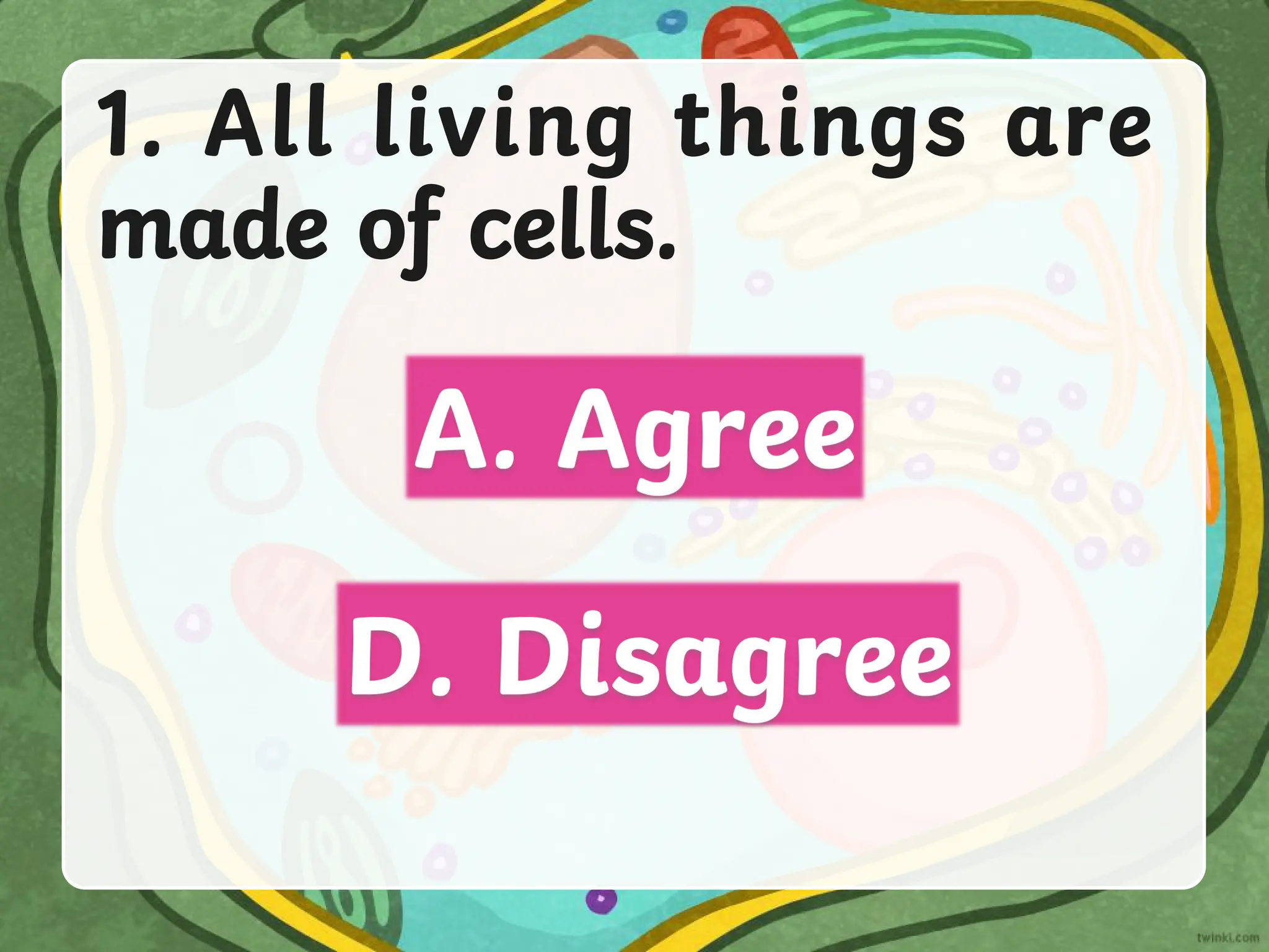 1. All living things are
made of cells.
 