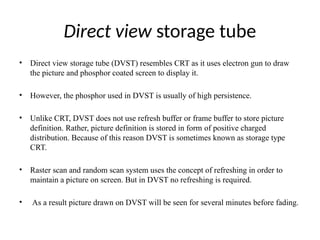 Direct View Storage Tubes Computer Graphics Comprehensive Introduction to Computer Graphics: Types, Applications ...