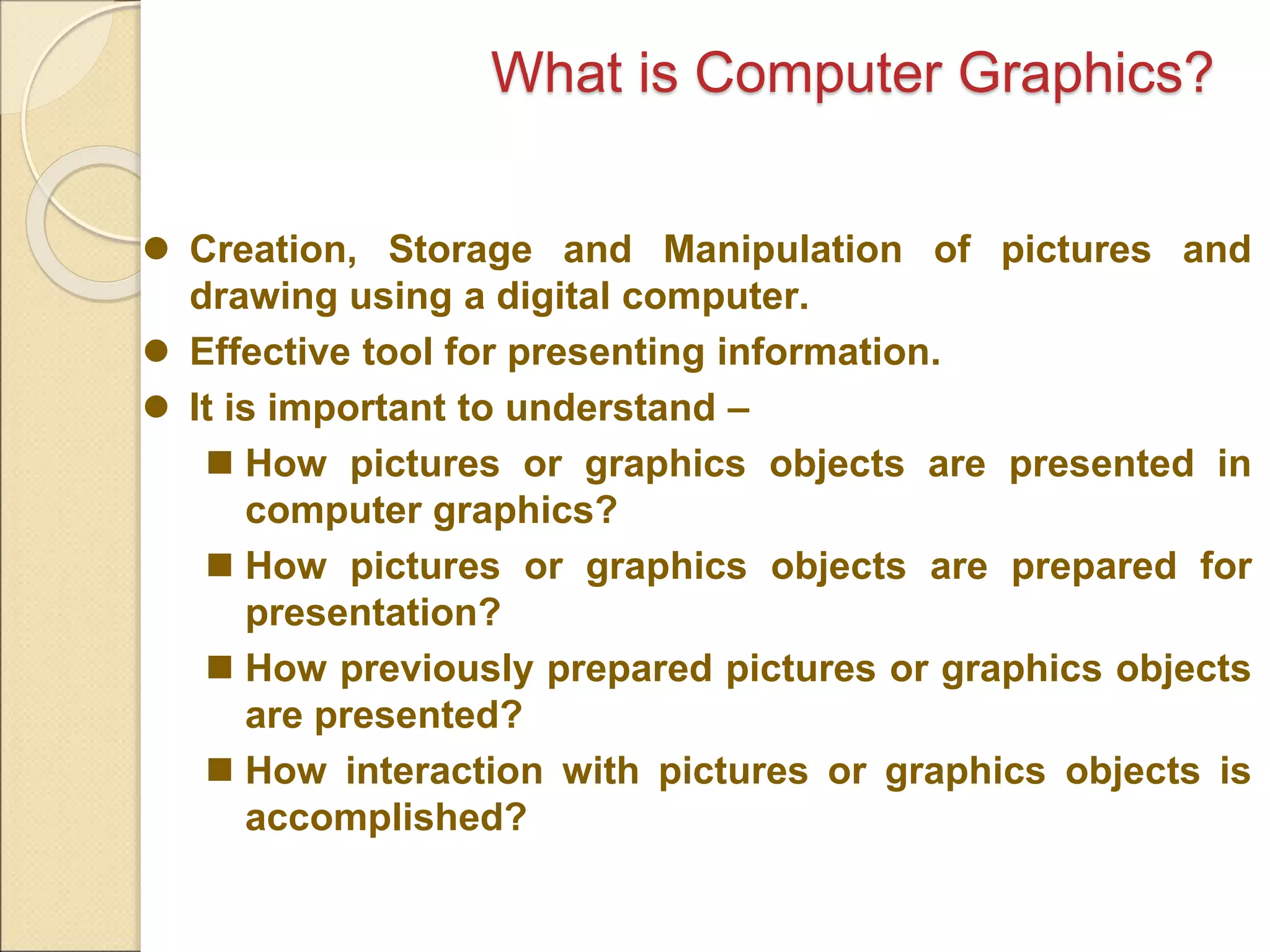 Introduction to computer graphics and multimedia | PPT