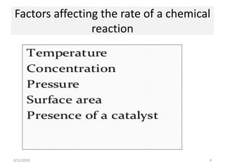 Introduction to chemical kinetics | PPTX