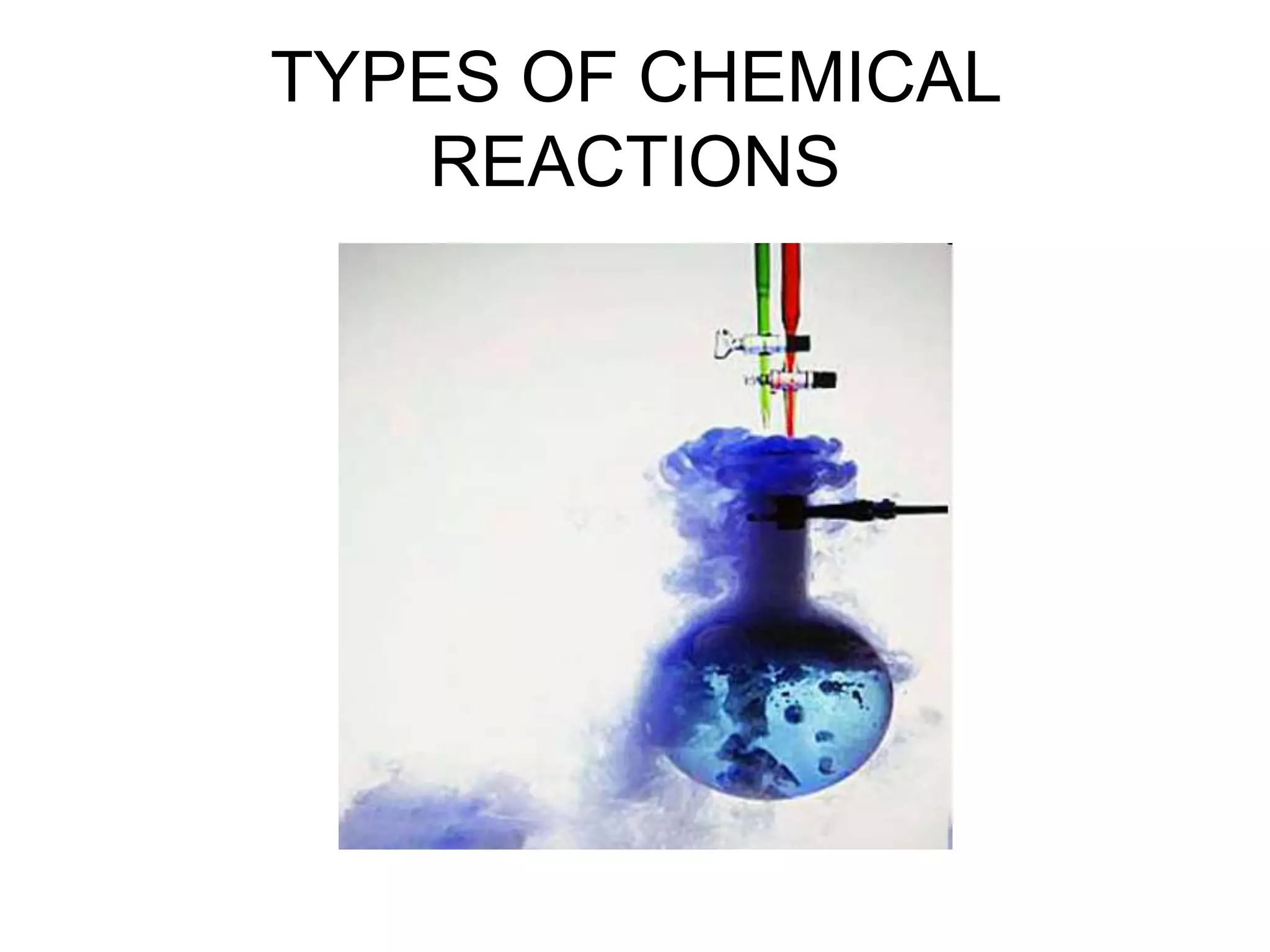 TYPES OF CHEMICAL
REACTIONS
 
