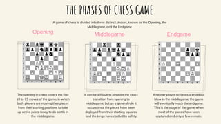 Three Stages of a Chess Game