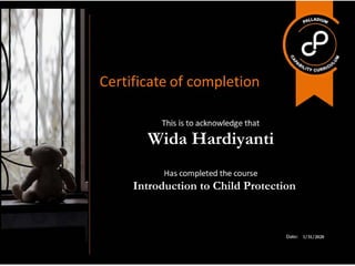 Wida Hardiyanti
Introduction to Child Protection
1/31/2020
 
