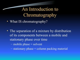 Introduction to chromatography