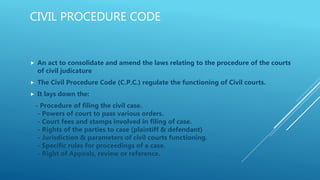Introduction to civil and criminal procedure code | PPTX