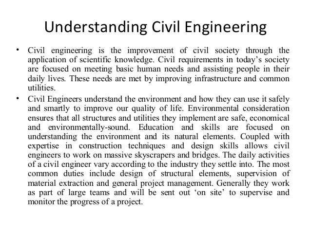 civil engineering essay examples