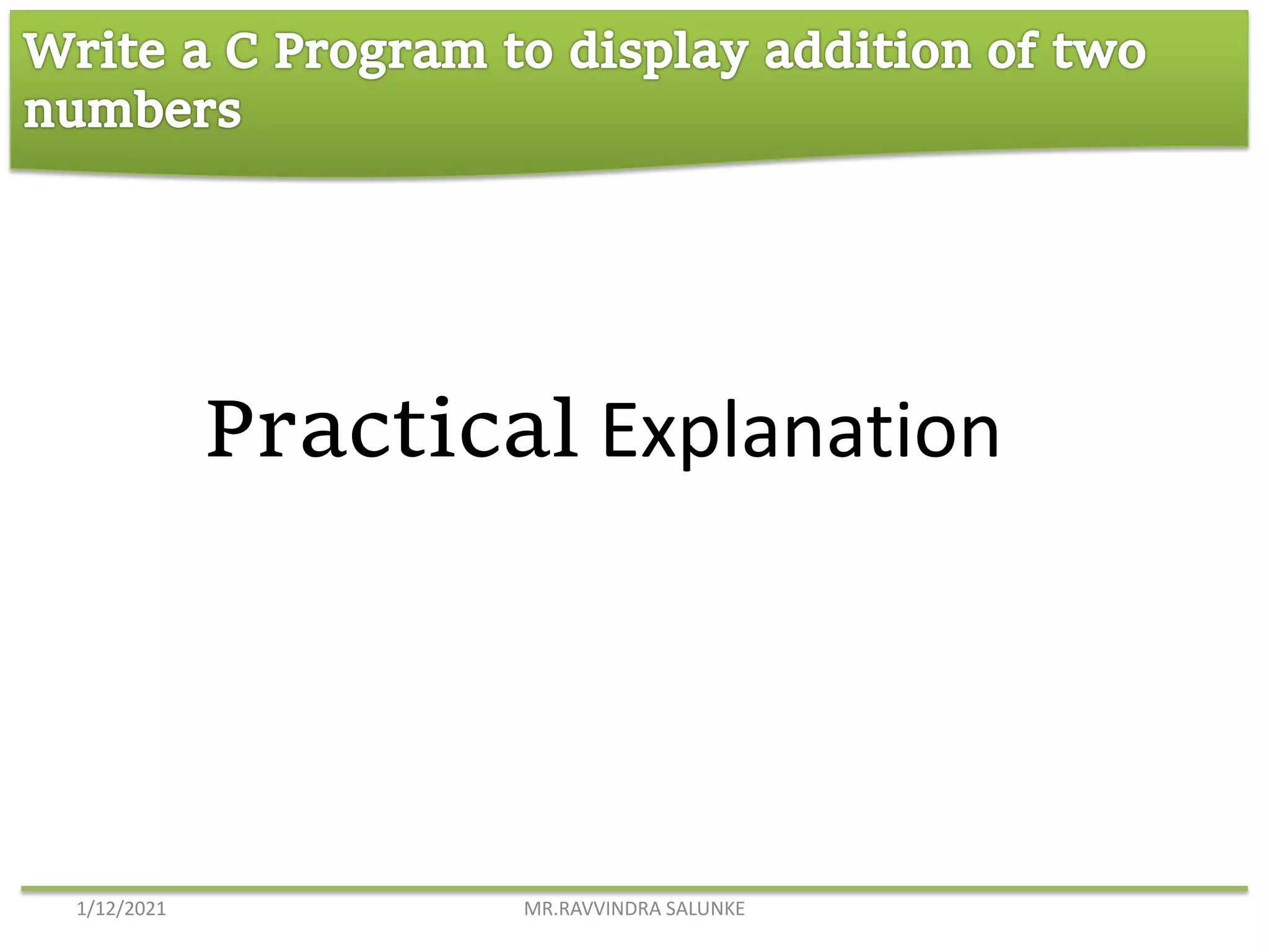 Introduction to c language