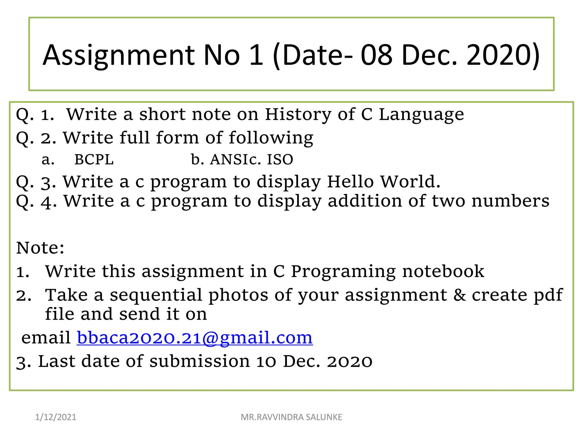 Introduction to c language