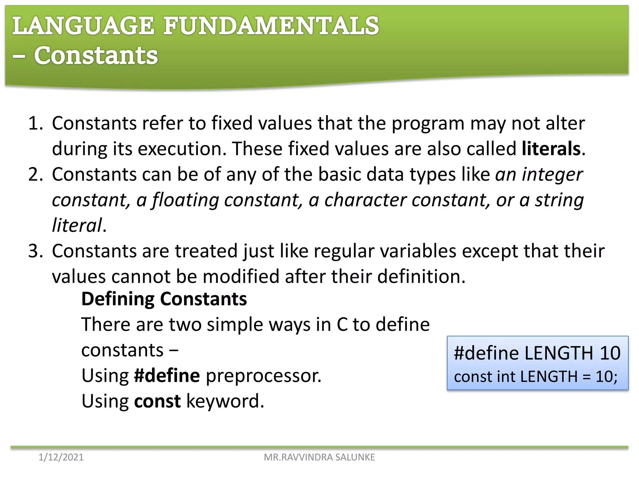 Introduction to c language