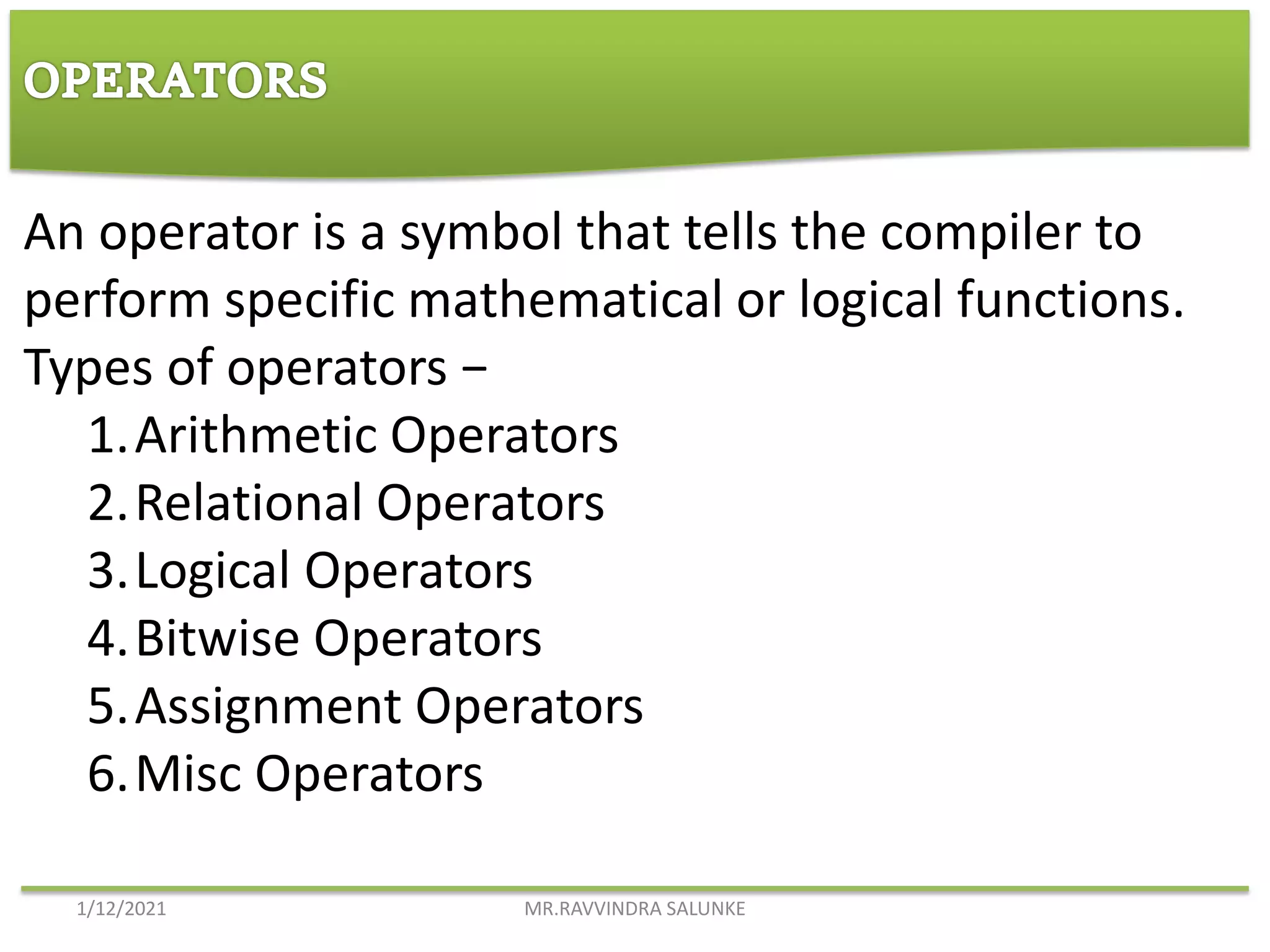 Introduction to c language