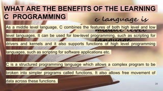 Introduction to c language | PPTX