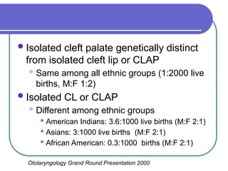 Introduction to clefts- Embryology, anatomy | PPTX