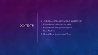 Introduction to clinical data management | PPT