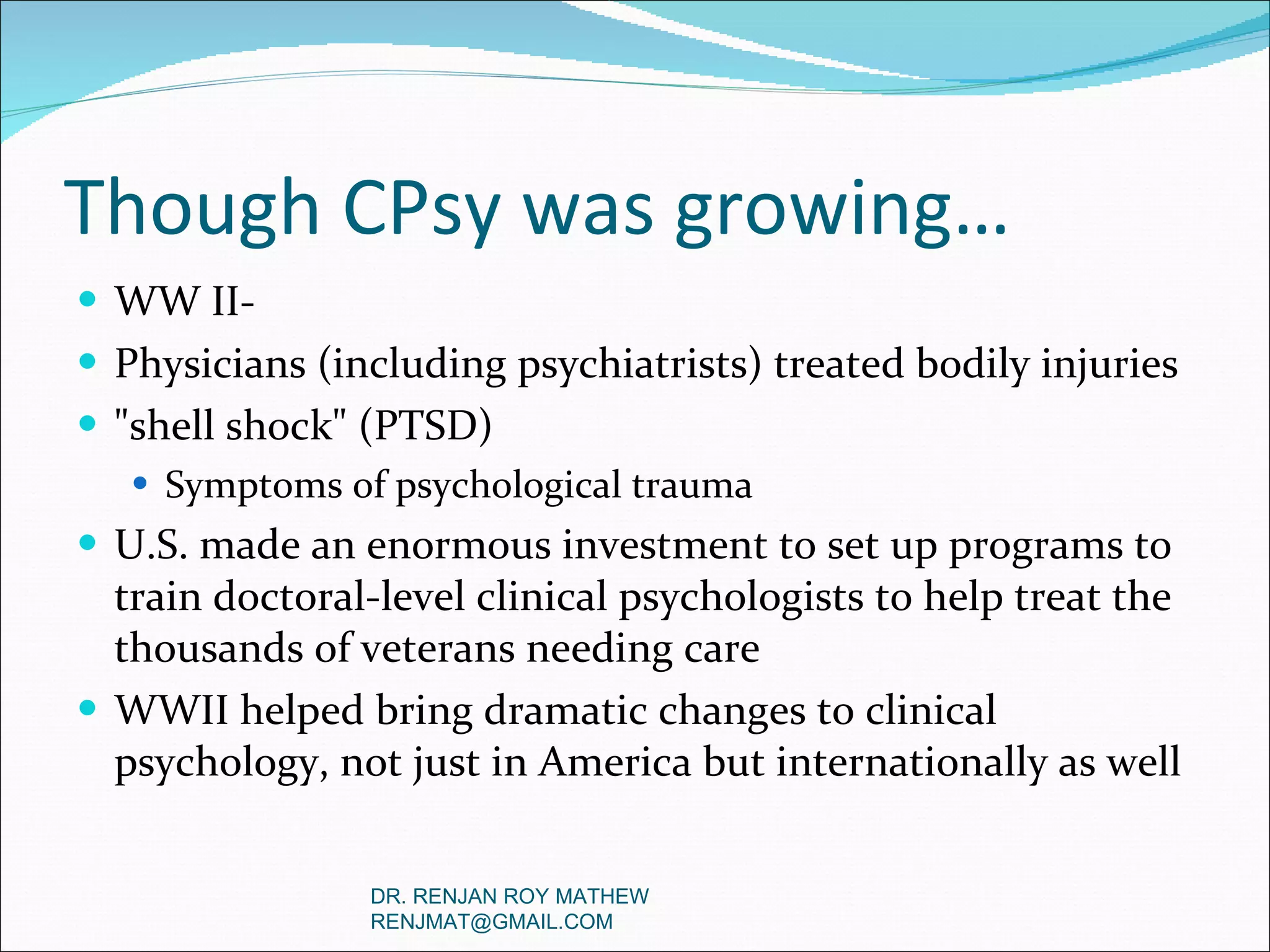 Introduction To Clinical Psychology | PPT