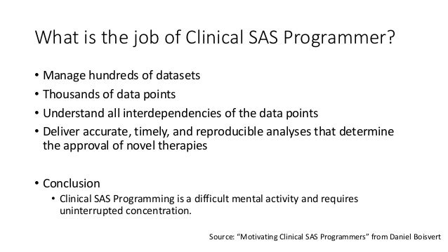 Introduction to clinical sas programming