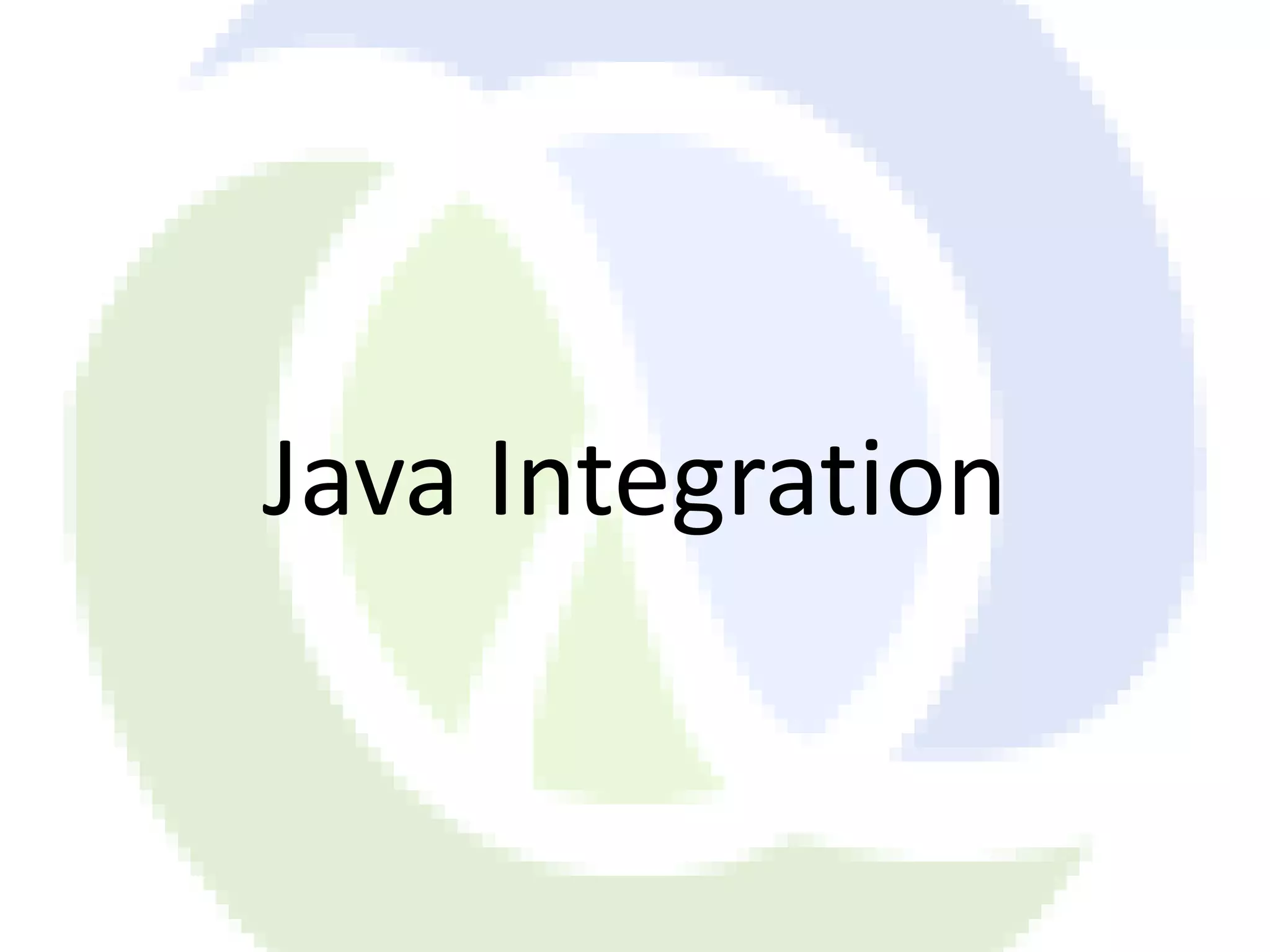 Java Integration 