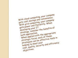 Basics of cloud and grid computing | PPTX