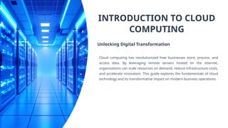 Introduction to Cloud Computing Services | PPTX
