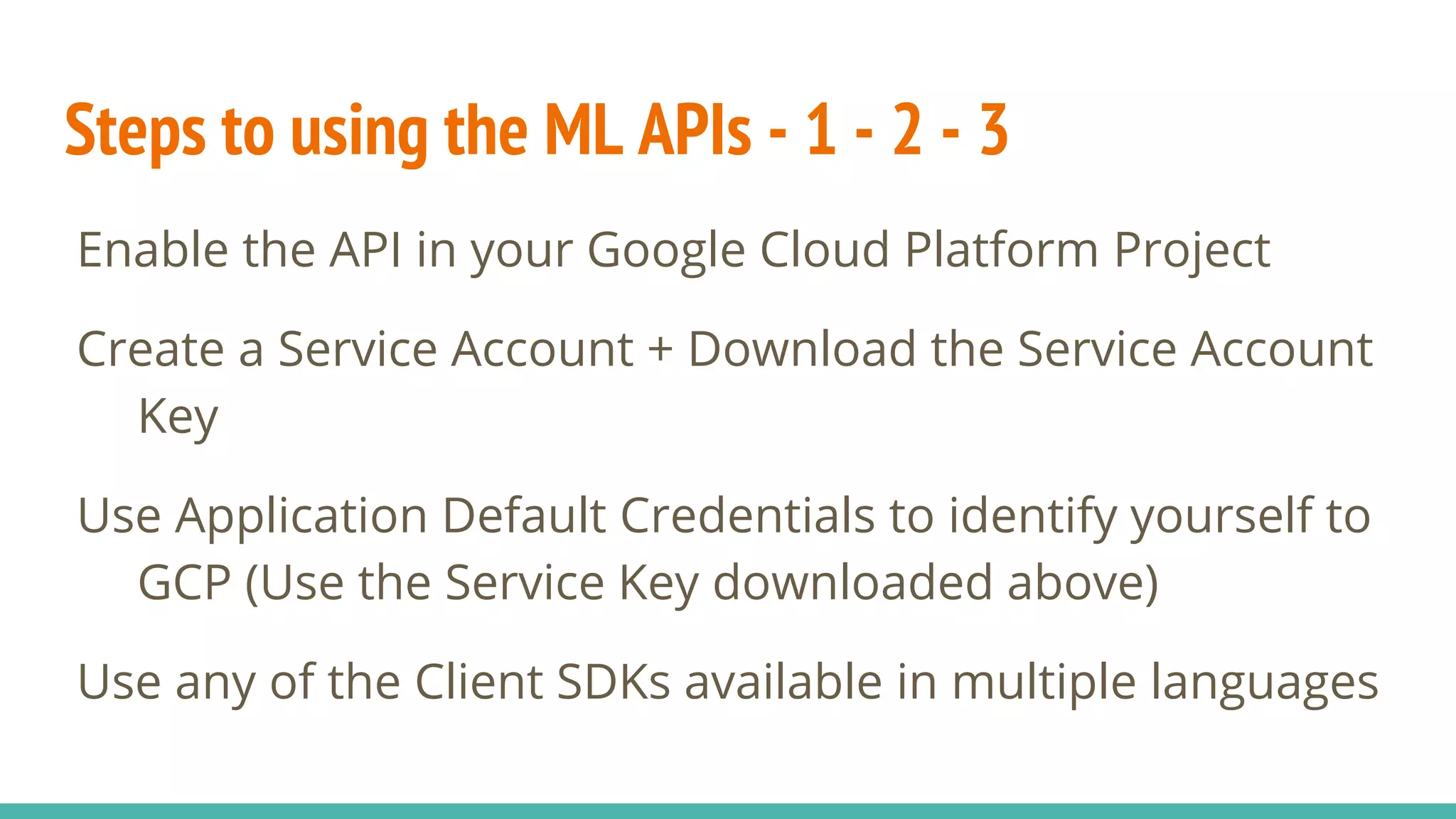 Introduction to Google Cloud Machine Learning APIs | PPT