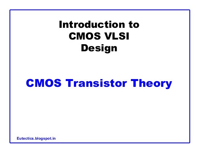 Mos and related vlsi technology pdf