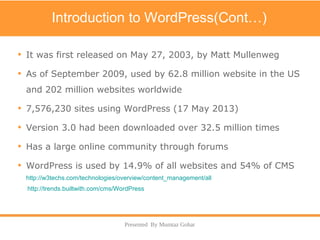 Introduction to cms and wordpress | PPT