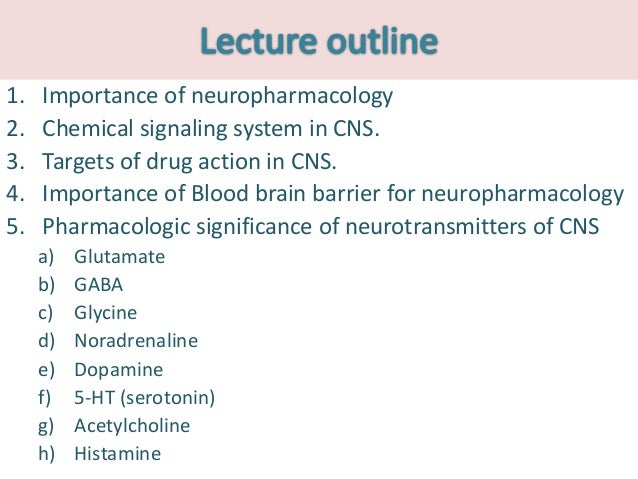 Introduction To Neuropharmacology Introduction To Neuropharmacology
