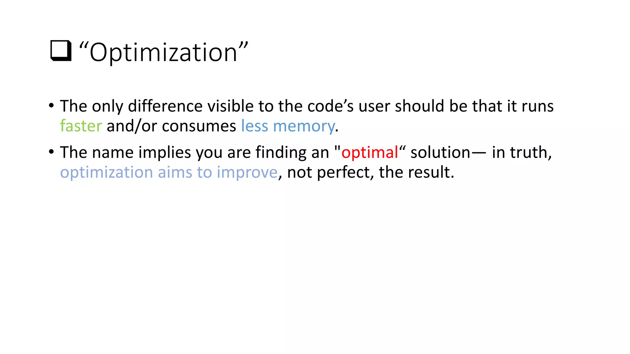Introduction to code optimization by dipankar | PPT