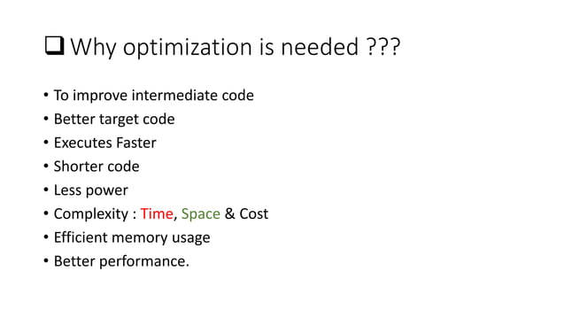 Introduction to code optimization by dipankar | PPT