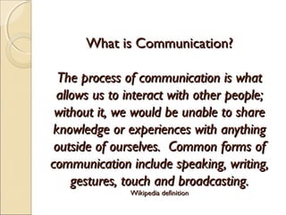Introduction to communication | PPT