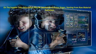 On The Supplier Side, Information May Be Needed On Previous Stages, Starting From Raw Material 
Extraction 
 