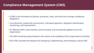 Proportionate Management Introduction to Compliance Management ISO 37301 Explained for Beginners ...
