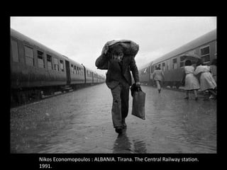 Nikos Economopoulos : ALBANIA. Tirana. The Central Railway station.
1991.
 