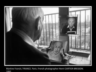 Martine Franck / FRANCE. Paris. French photographer Henri CARTIER-BRESSON.
 