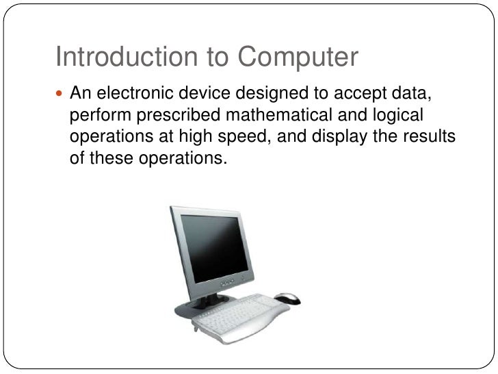 Introduction To Computer