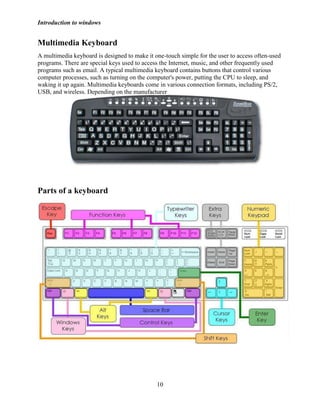 Keyboard Small Introduction Introduction to computer | DOCX