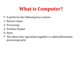 Introduction to computer | PPT