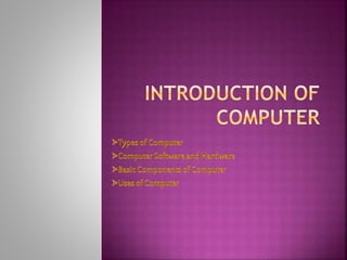 Introduction to computer | PPTX