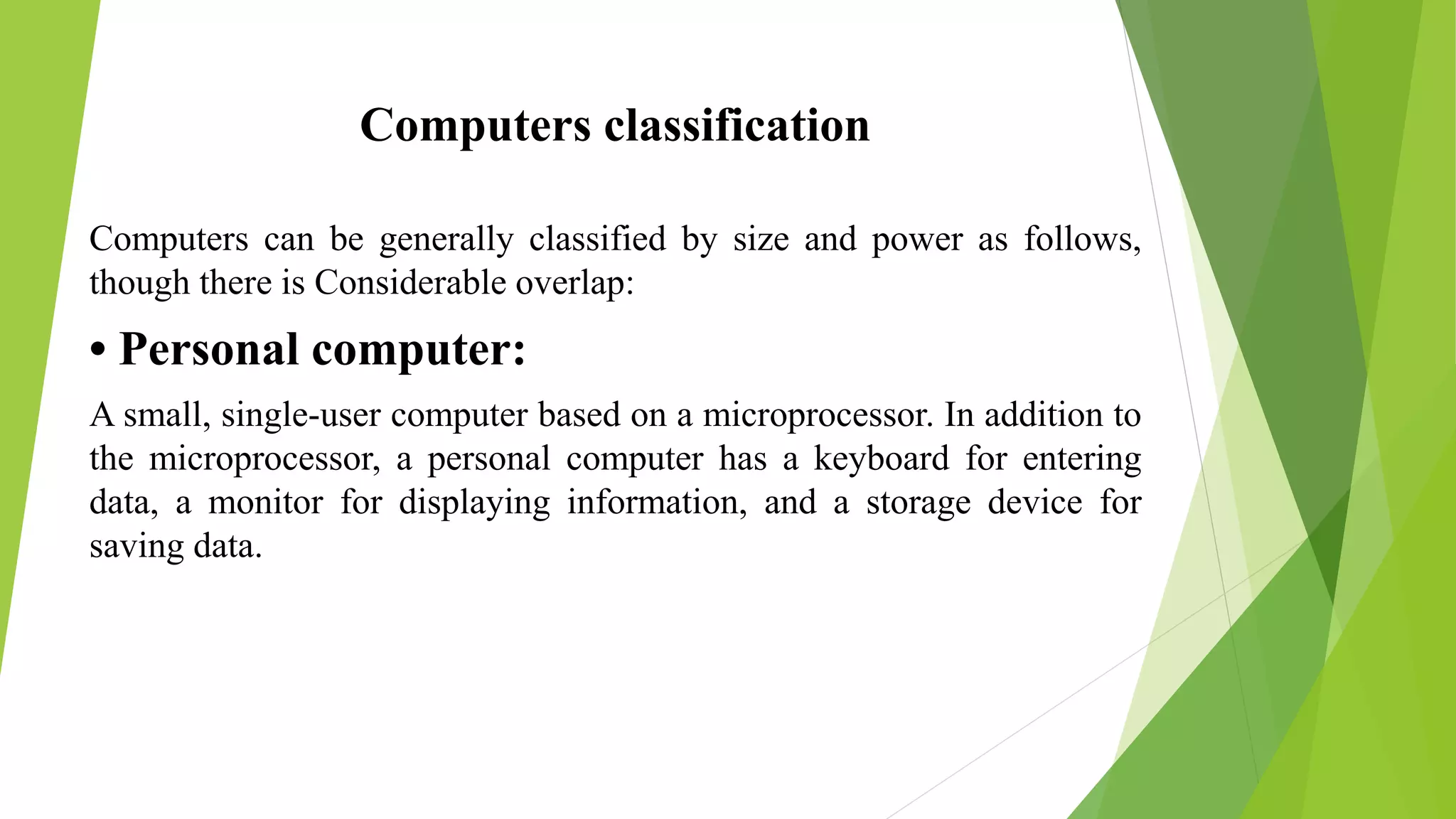 Introduction to computer | PPTX | Data Storage and Warehousing | Computing