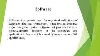 Introduction to computer | PPTX | Data Storage and Warehousing | Computing
