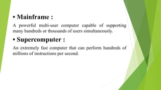 Introduction to computer | PPTX | Data Storage and Warehousing | Computing