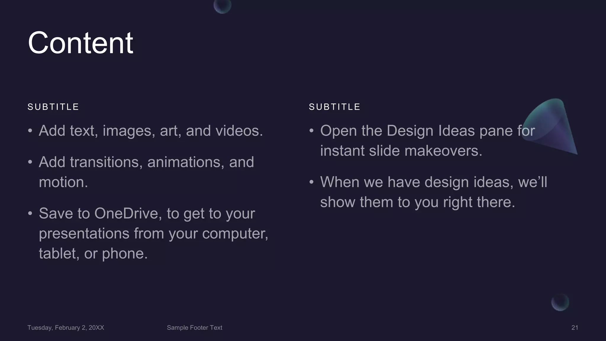 Content
SUBTITLE SUBTITLE
 