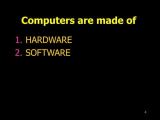 ppt - understanding computer systems: hardware,... Introduction to Computer.ppt