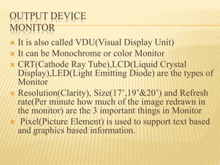 Introduction to computer.pptx | Computer Peripherals | Computing
