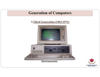3.Third Generation (1963-1971)
Generation of Computers
Generation of Computers
 
