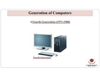 4.Fourth Generation (1971-1980)
Generation of Computers
Generation of Computers
 
