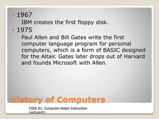 Introduction to computer aided instruction | PPT